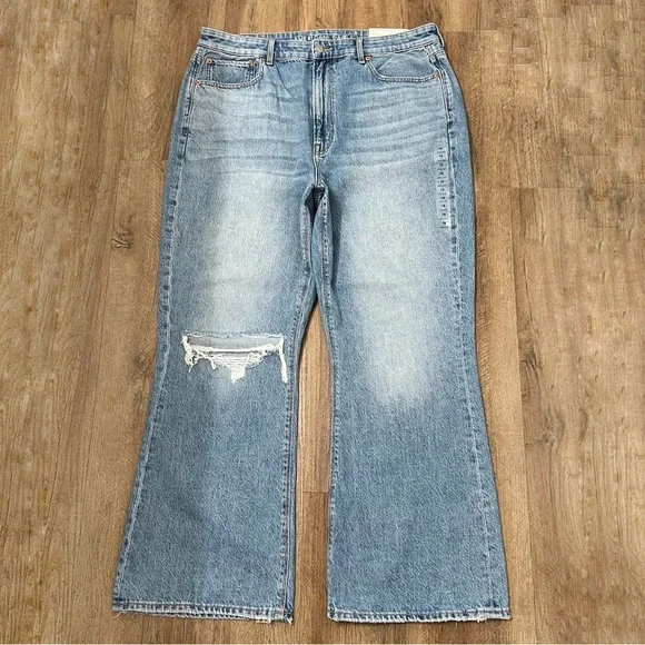 American Eagle Outfitters Blue Flare Wide Leg Jeans - Picture 4 of 12